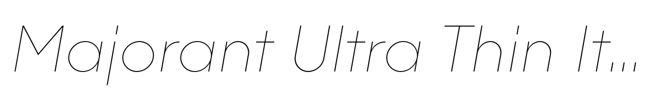 Majorant Ultra Thin Italic